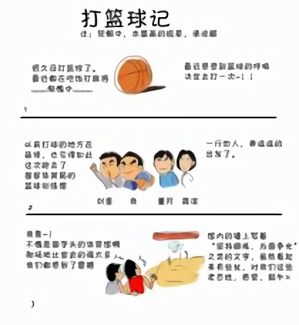 打篮球记漫画