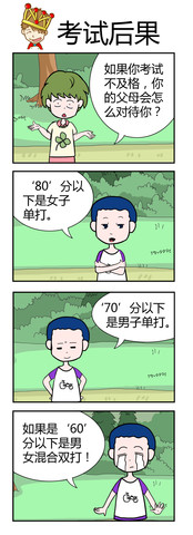 考试的成绩漫画