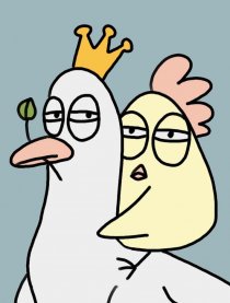 饭团chick和咸蛋鸭漫画